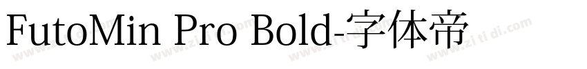 FutoMin Pro Bold字体转换